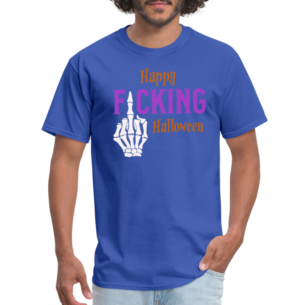 Happy Fcking Halloween T-Shirt - royal blue