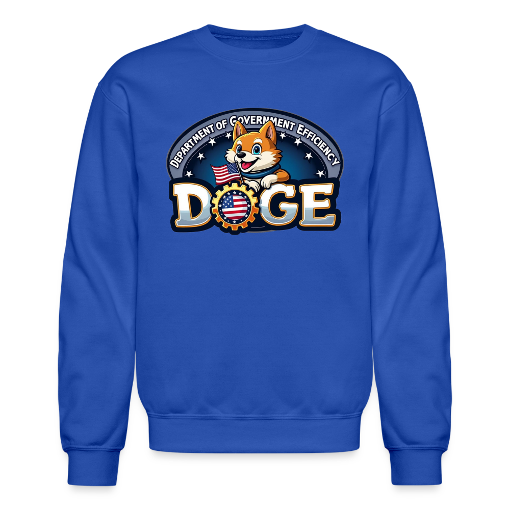 DOGE Logo (Dept of Government Efficiency) Sweatshirt - royal blue