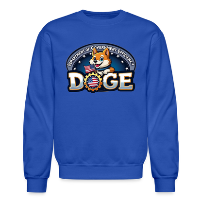 DOGE Logo (Dept of Government Efficiency) Sweatshirt - royal blue