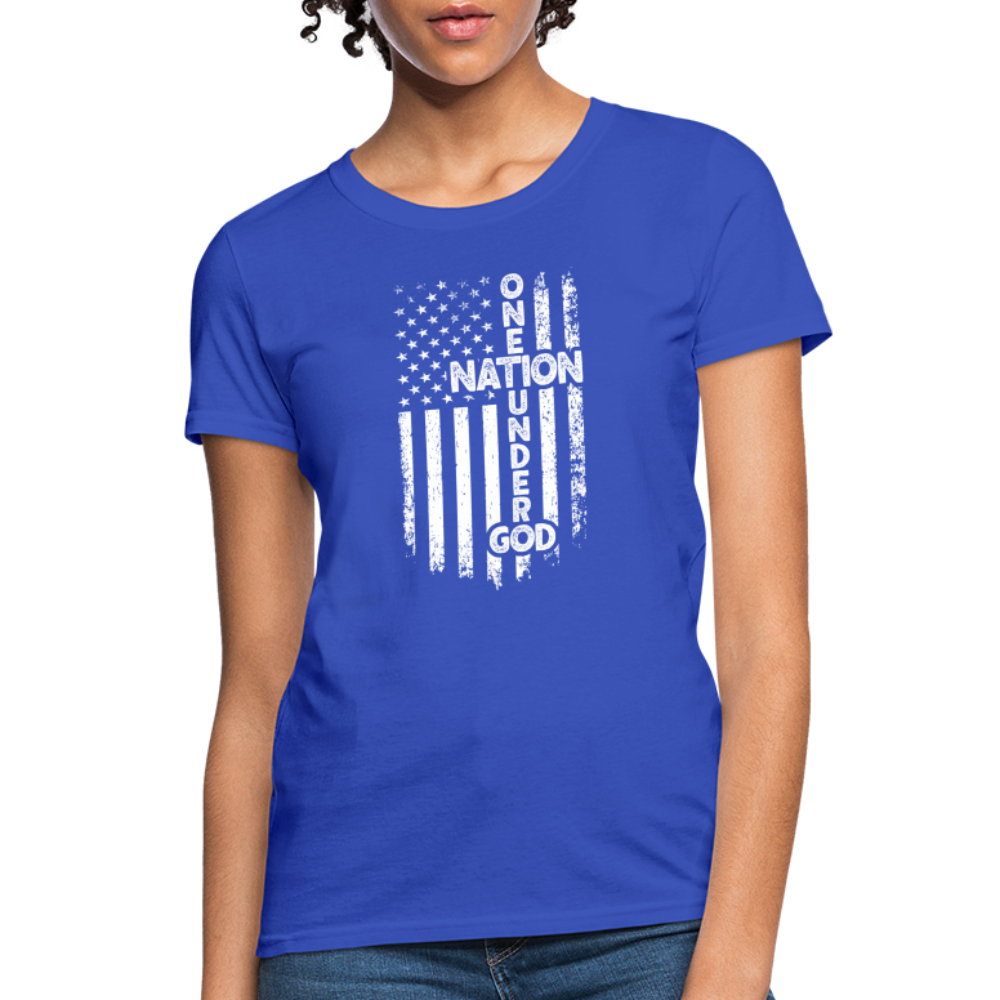 One Nation Under God Women's T-Shirt - royal blue