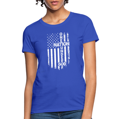 One Nation Under God Women's T-Shirt - royal blue