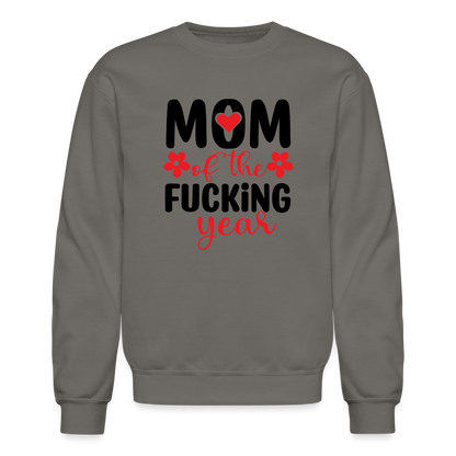 Mom of the Fucking Year Sweatshirt - asphalt gray