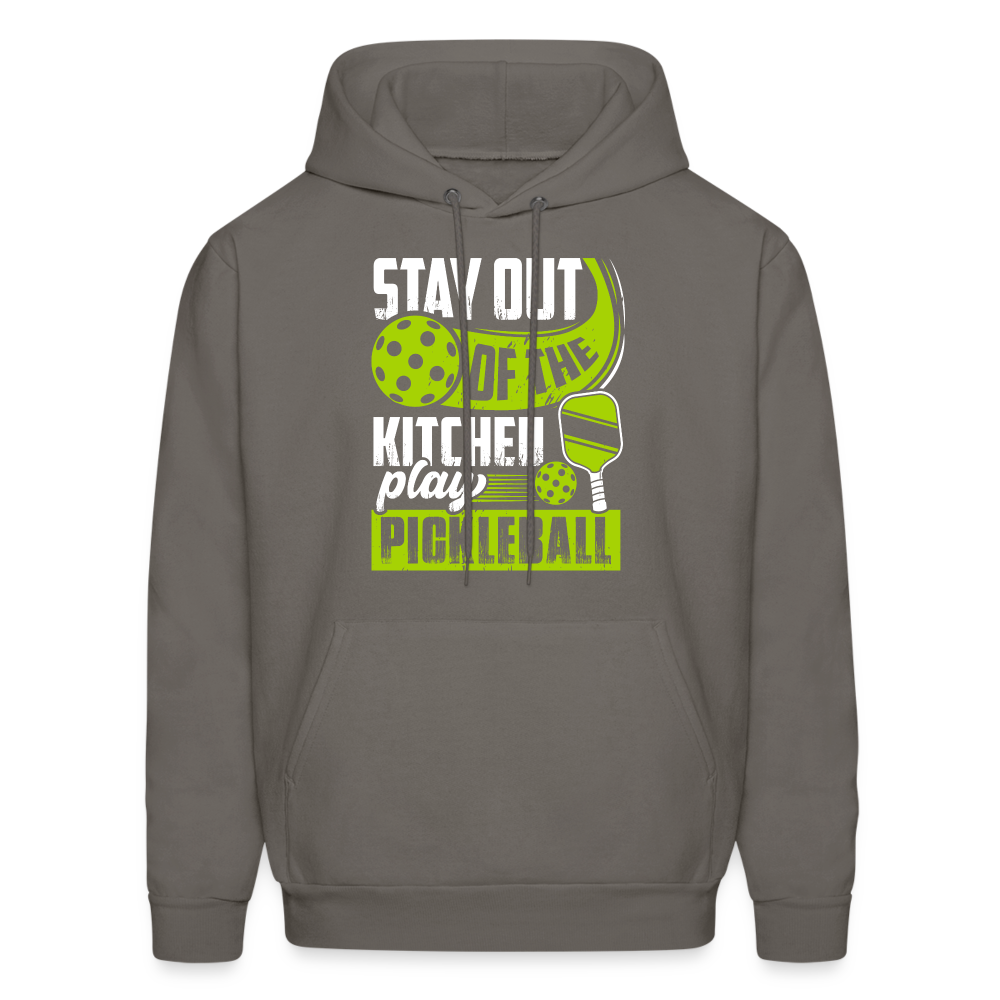 Stay Out Of The Kitchen Play Pickleball Hoodie - asphalt gray