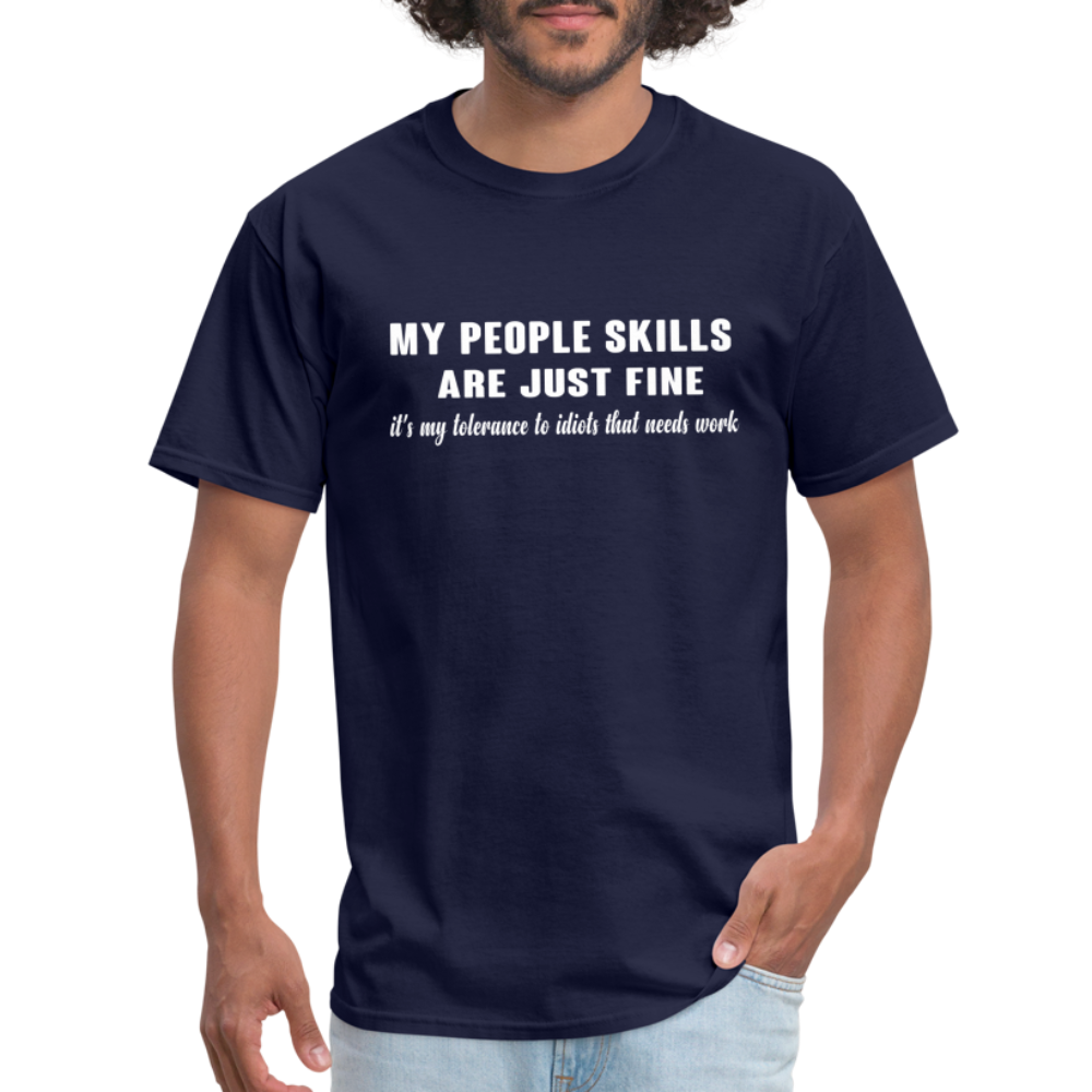 It's My Tolerance To Idiots That Needs Work T-Shirt - navy