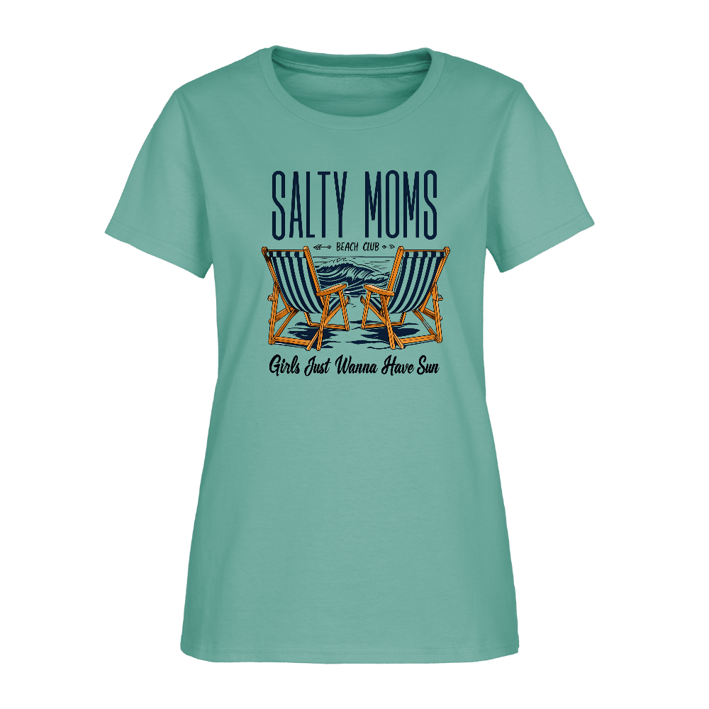 Salty Moms Beach Club T-Shirt – Girls Just Wanna Have Fun - aquatic