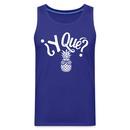 Y Que Piña (Latin Attitude) Men’s Premium Tank Top - royal blue