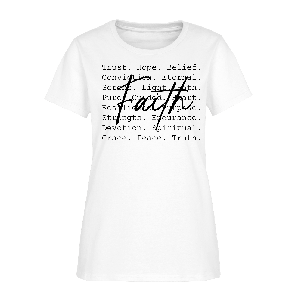 Faith Words Women's T-Shirt - white