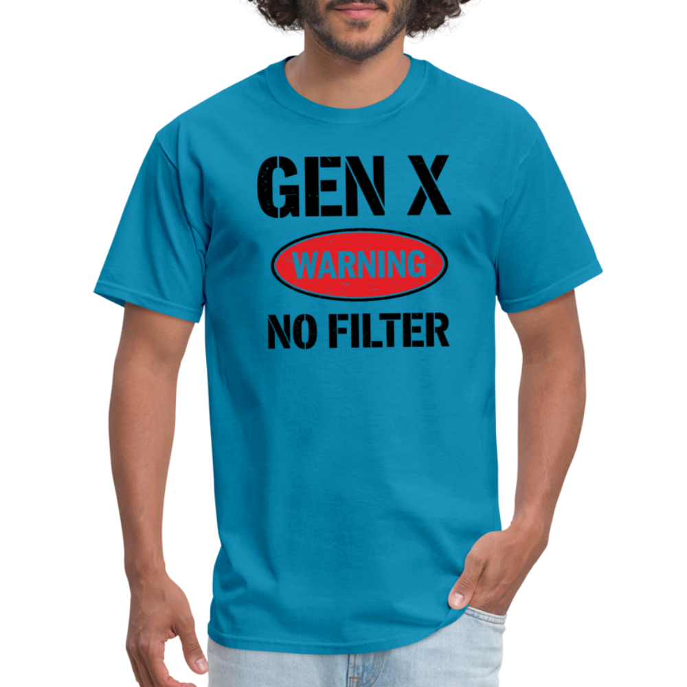 GEN-X Warning No Filter T-Shirt - turquoise