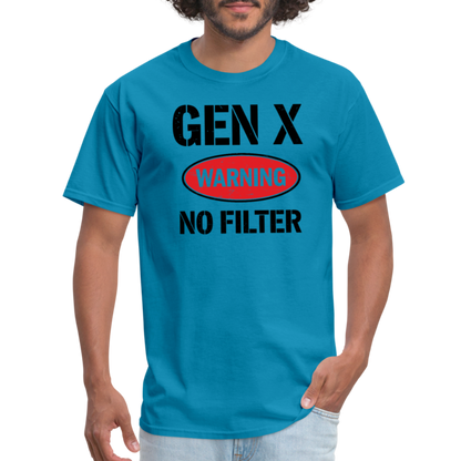 GEN-X Warning No Filter T-Shirt - turquoise