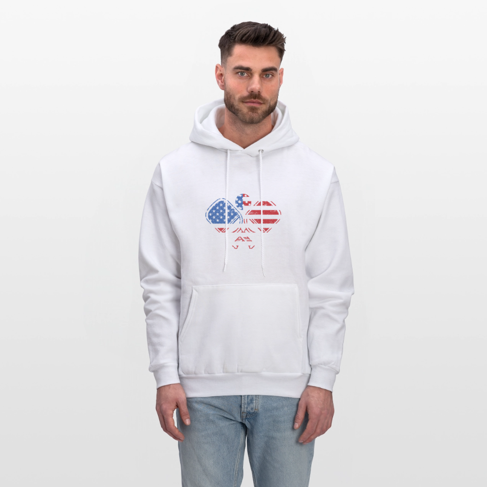 American Flag Pickleball Paddle Hoodie - white