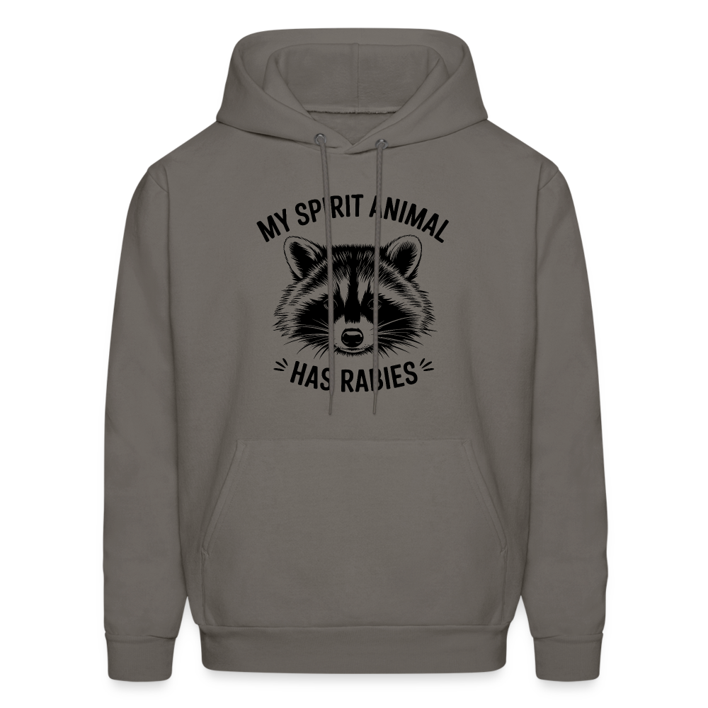 My Spirit Animal Has Rabies Hoodie - asphalt gray