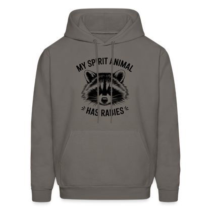 My Spirit Animal Has Rabies Hoodie - asphalt gray