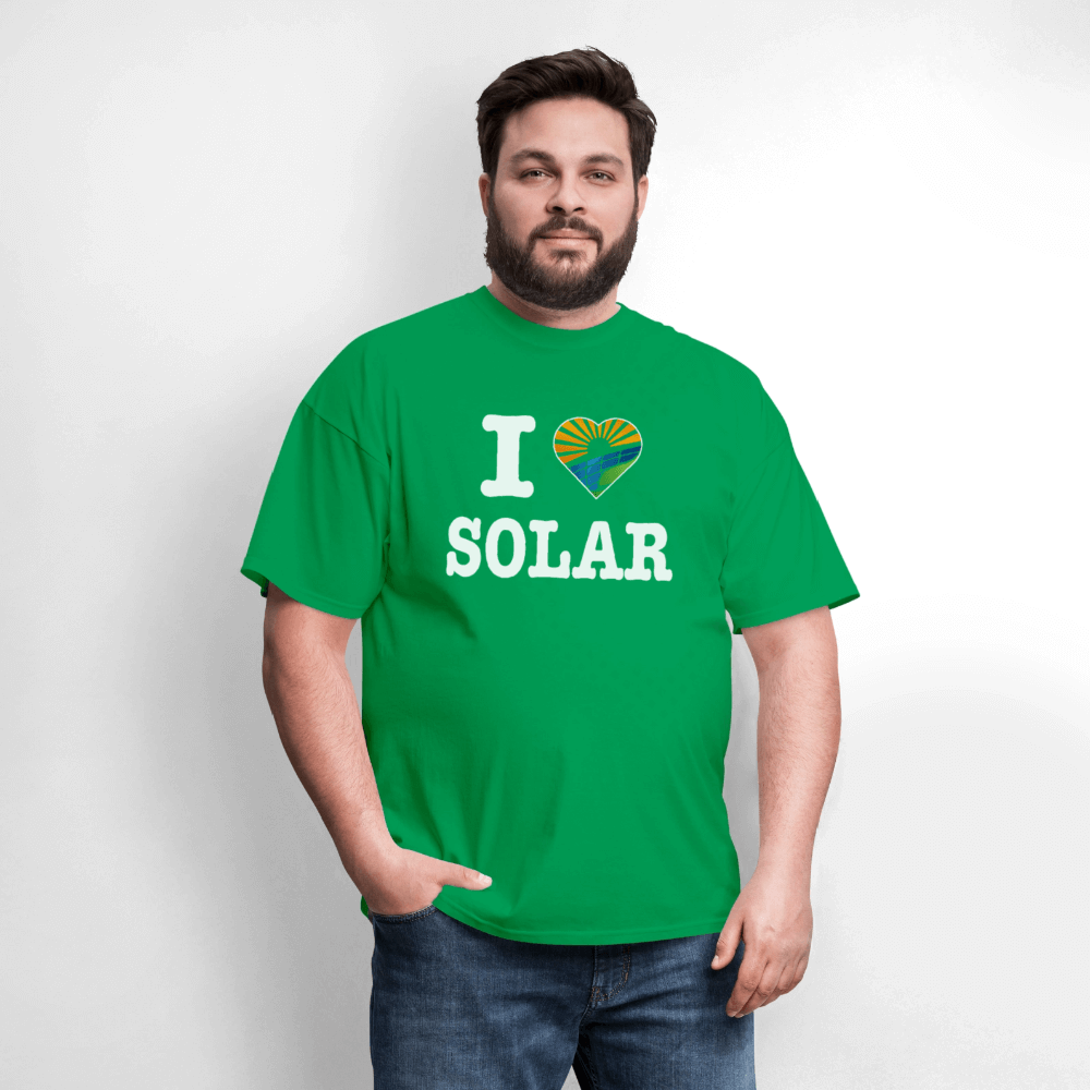 I Love Solar T-Shirt Color: forest green