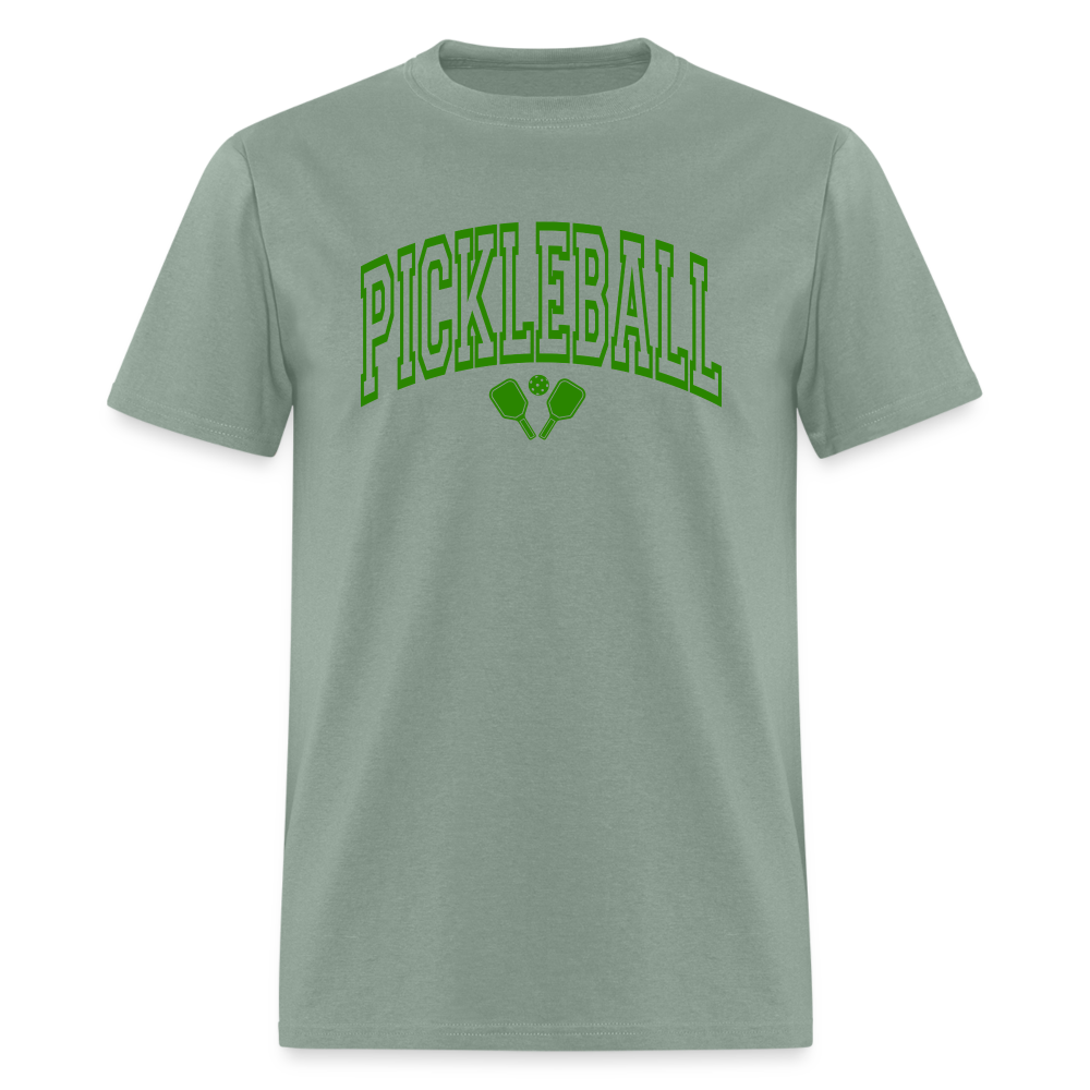 Pickleball T-Shirt (Green Arch Letters) - sage