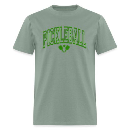 Pickleball T-Shirt (Green Arch Letters) - sage