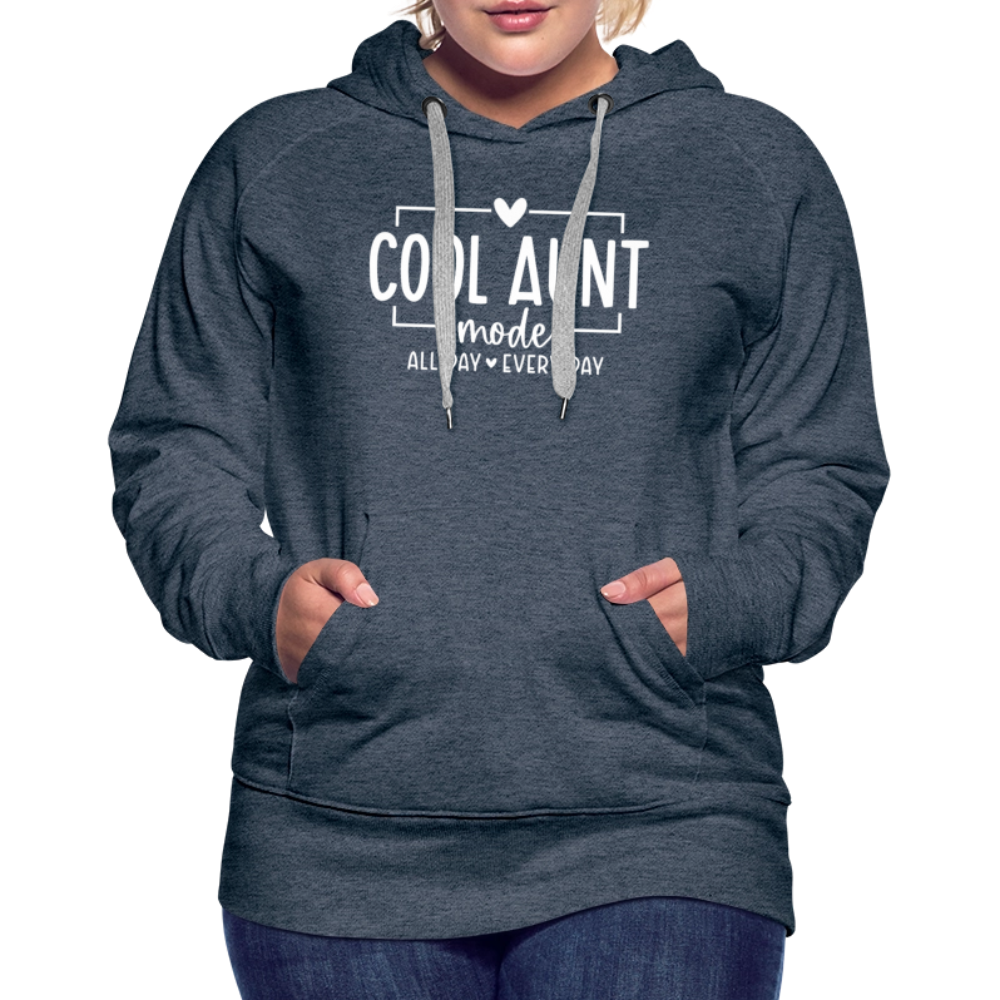 Cool Aunt Mode Women’s Premium Hoodie - heather denim