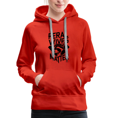 Feral Wives Matter Women’s Premium Hoodie - red