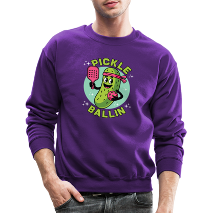 Pickle Ballin Sweatshirt - purple