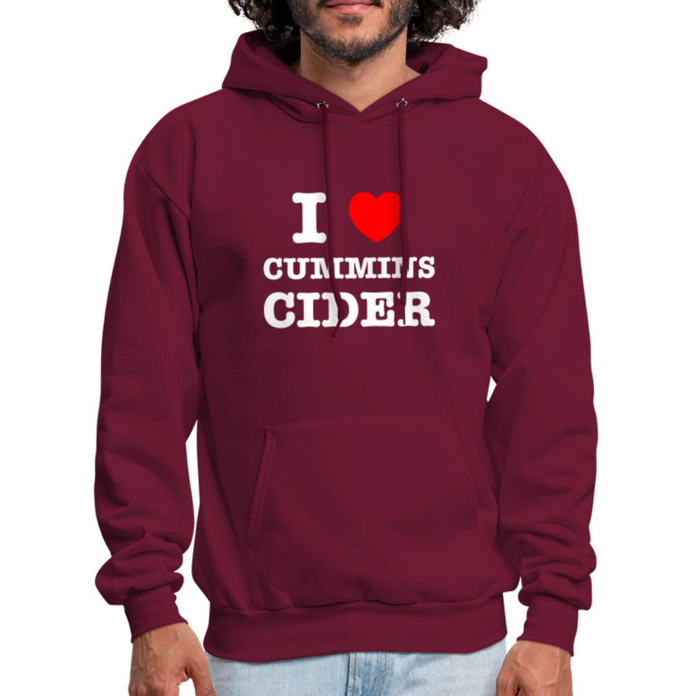 I Heart Cummins Cider Hoodie - burgundy