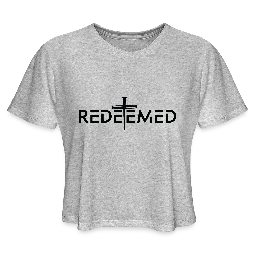 Redeemed Women's Cropped T-Shirt - heather gray