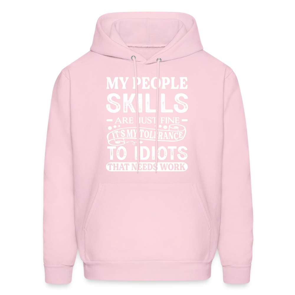 It's My Tolerance To Idiots That Needs Work Hoodie - pale pink