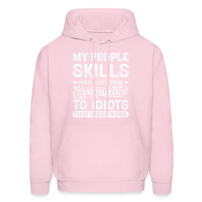 It's My Tolerance To Idiots That Needs Work Hoodie - pale pink