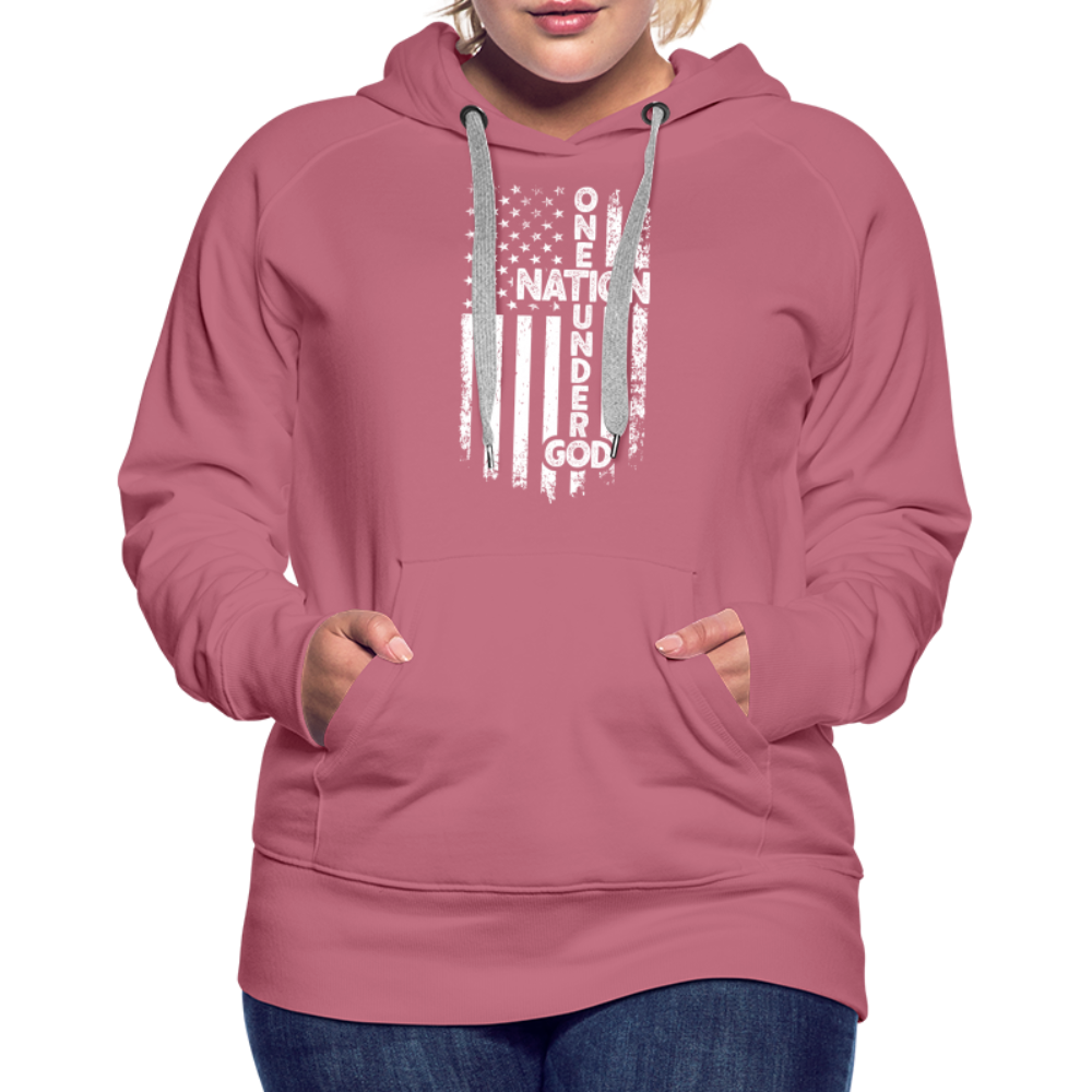 One Nation Under God Women’s Premium Hoodie - mauve