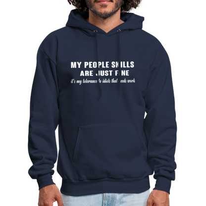 It's My Tolerance To Idiots That Needs Work Hoodie - navy