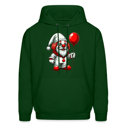 Gnome Clown Hoodie - forest green