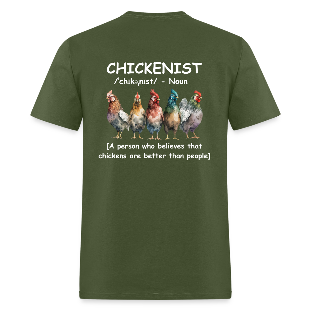 Chickenist T-Shirt (double sided print) - military green