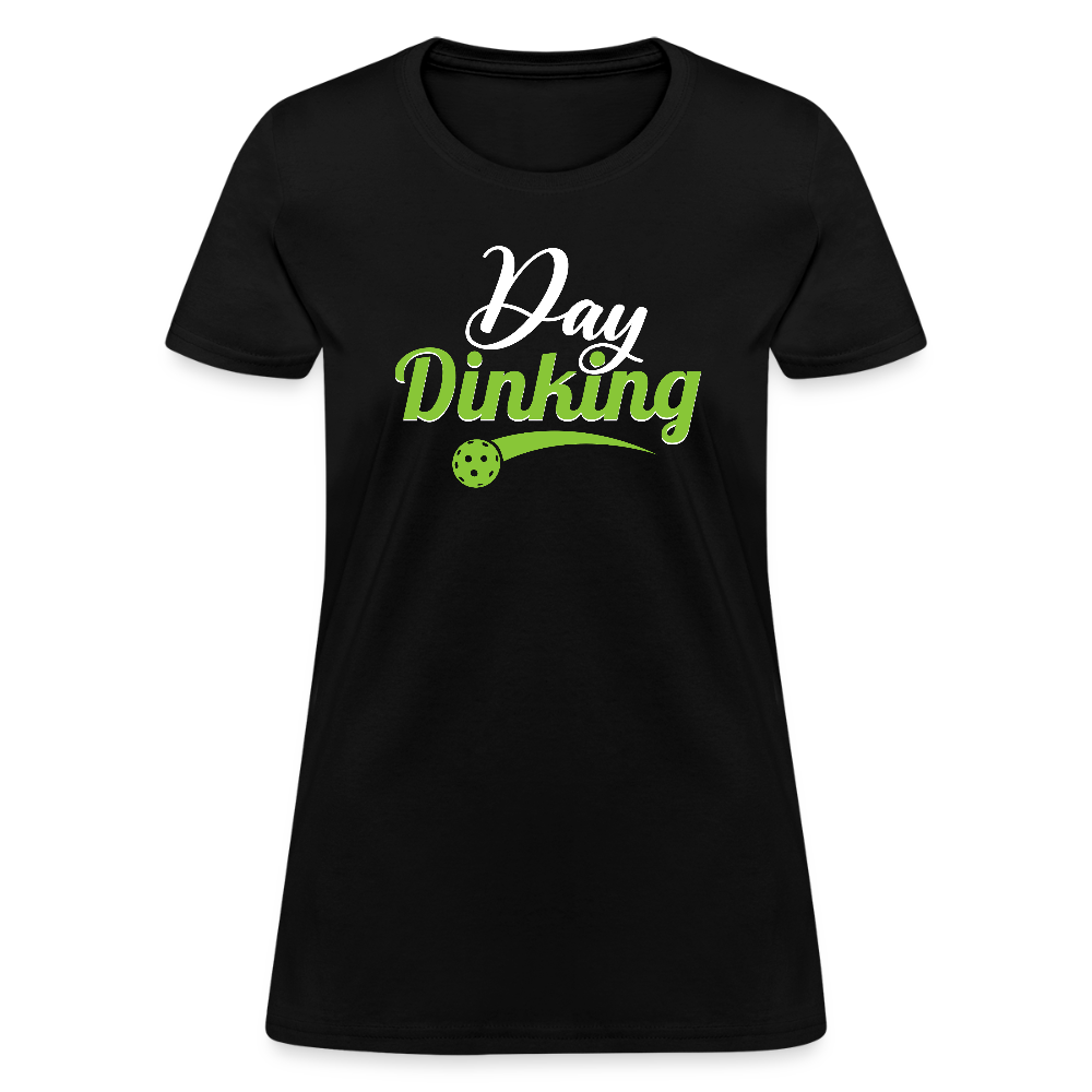 Day Dinking Women's Contoured T-Shirt - black