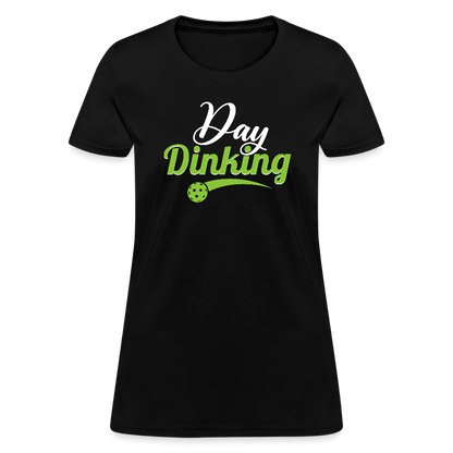 Day Dinking Women's Contoured T-Shirt - black