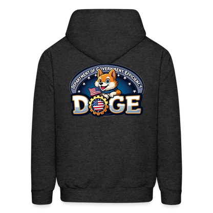 DOGE Hoodie (front/back print) - charcoal grey