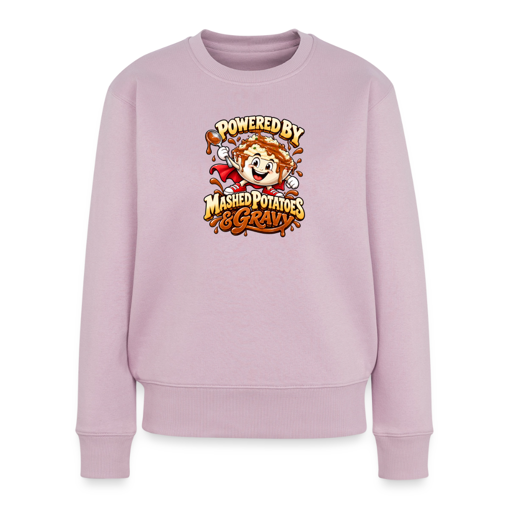 Powered by Mashed Potatoes & Gravy – Superhero Women’s Premium Sweatshirt - dusty pink