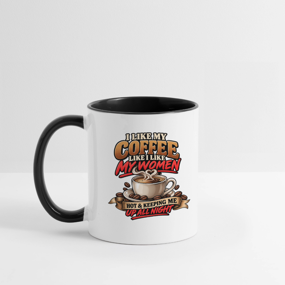 I Like My Coffee Like I Like My Women Funny Coffee Mug Color: White/Black