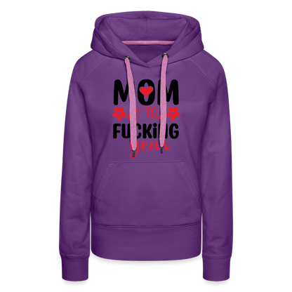 Mom of the Fucking Year Women’s Premium Hoodie - purple 