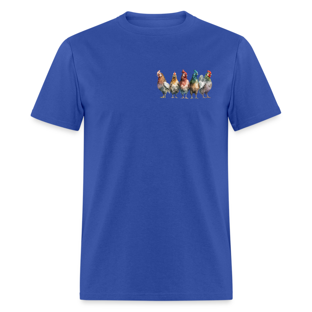 Chickenist T-Shirt (double sided print) - royal blue