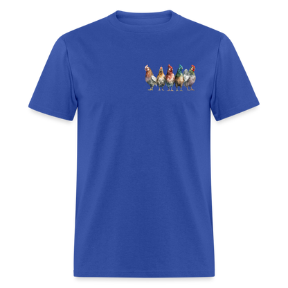 Chickenist T-Shirt (double sided print) - royal blue