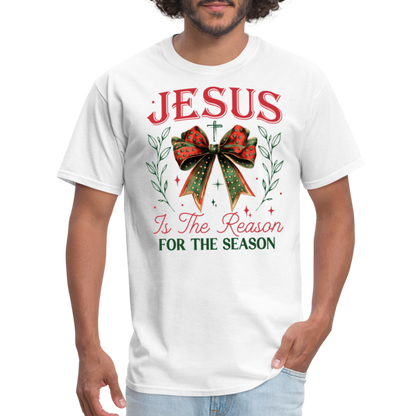 Jesus Is The Reason For The Season T-Shirt - white