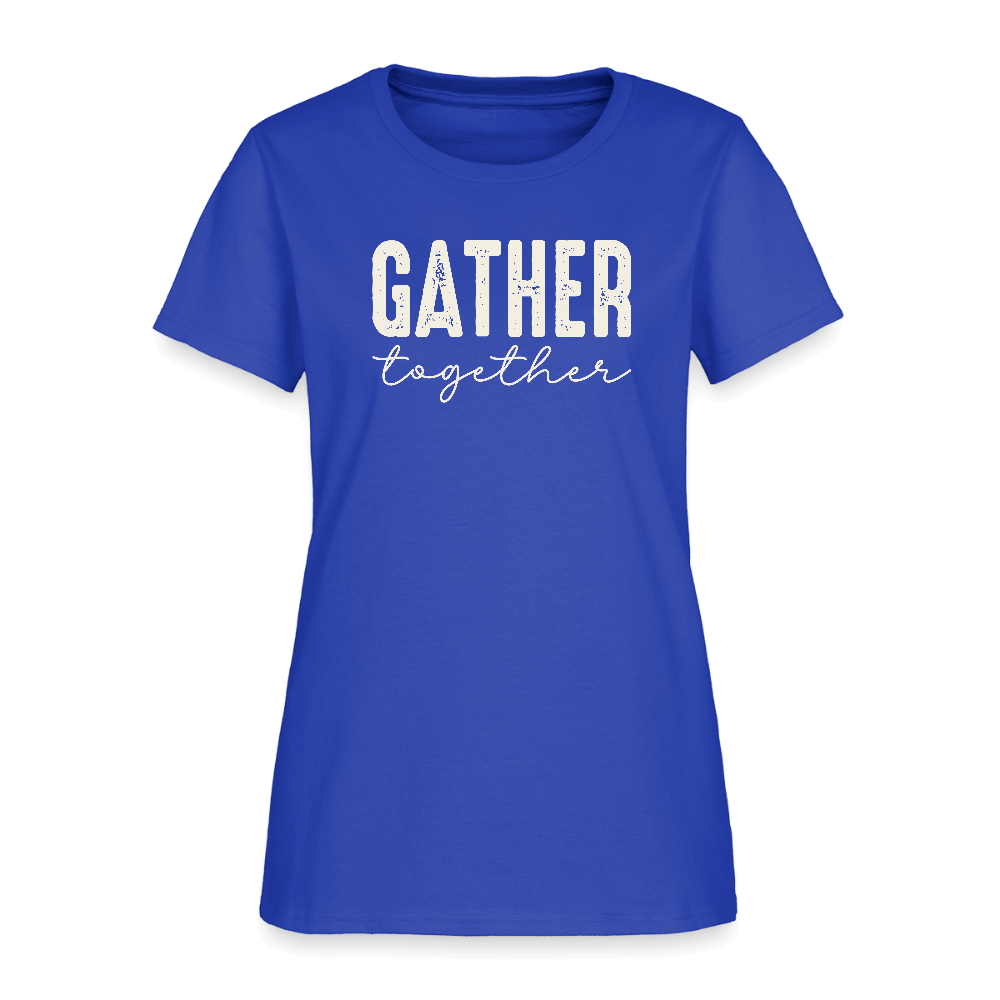 Gather Together (Thanksgiving) Women's T-Shirt Color: royal blue