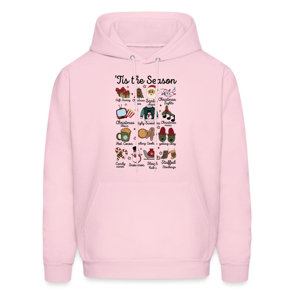 Tis The Season (Christmas) Hoodie - pale pink