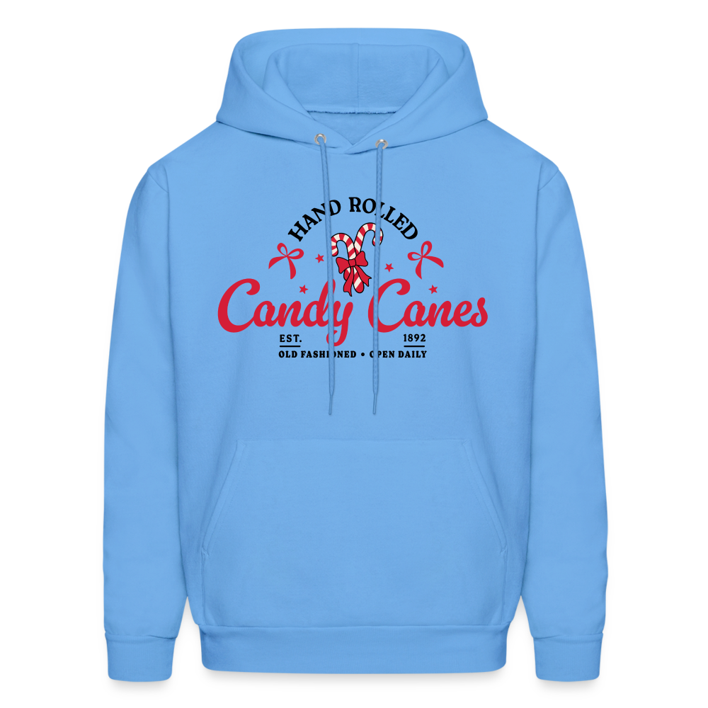 Hand Rolled Candy Canes Hoodie - carolina blue