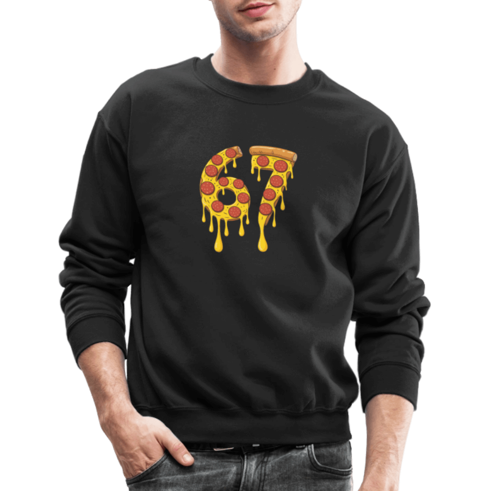 Six Seven 67 Pizza Sweatshirt Color: asphalt gray