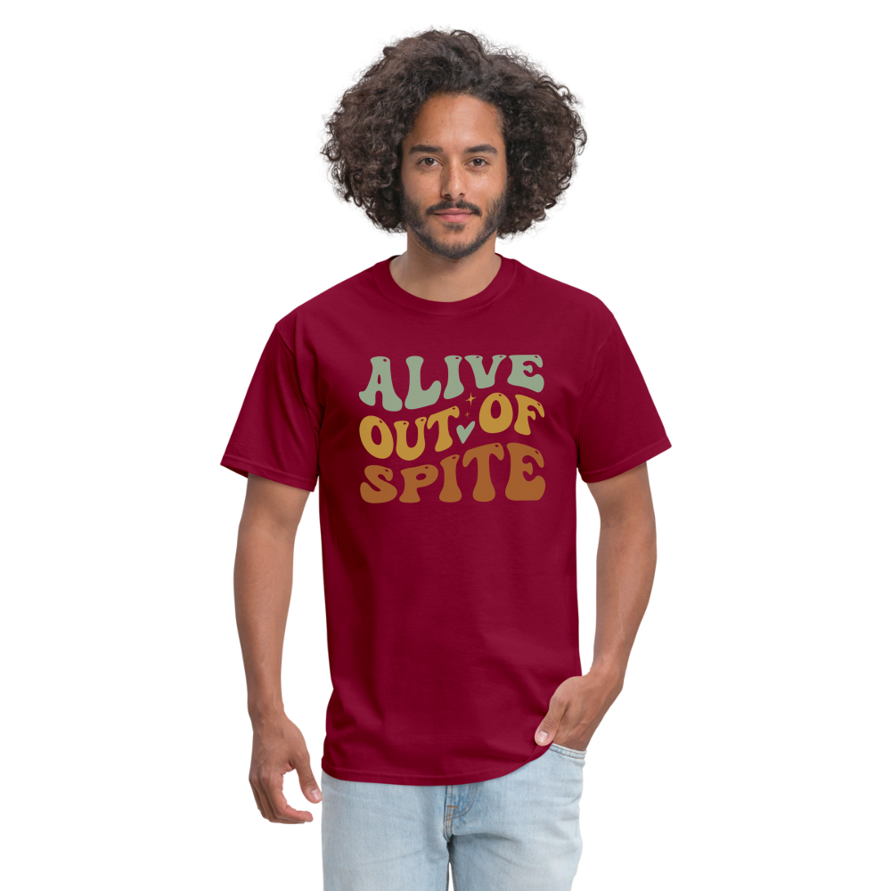 Alive Out Of Spite T-Shirt - burgundy