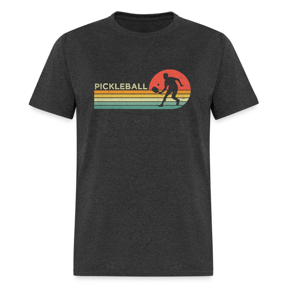 Retro Pickleball T-Shirt - heather black