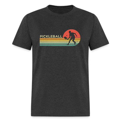 Retro Pickleball T-Shirt - heather black