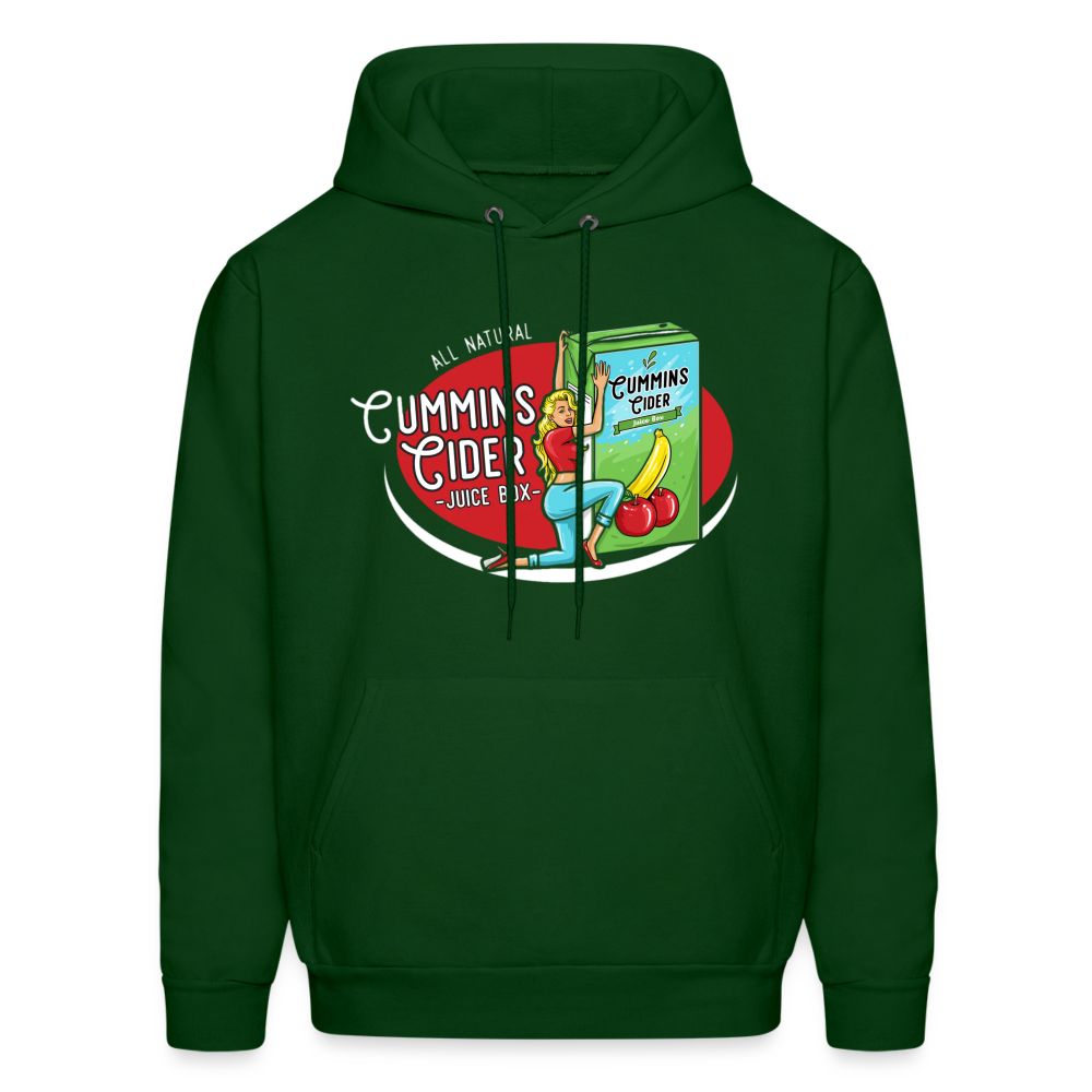 Cummins Cider Juice Box (Adult Sexual Humor) Hoodie - forest green