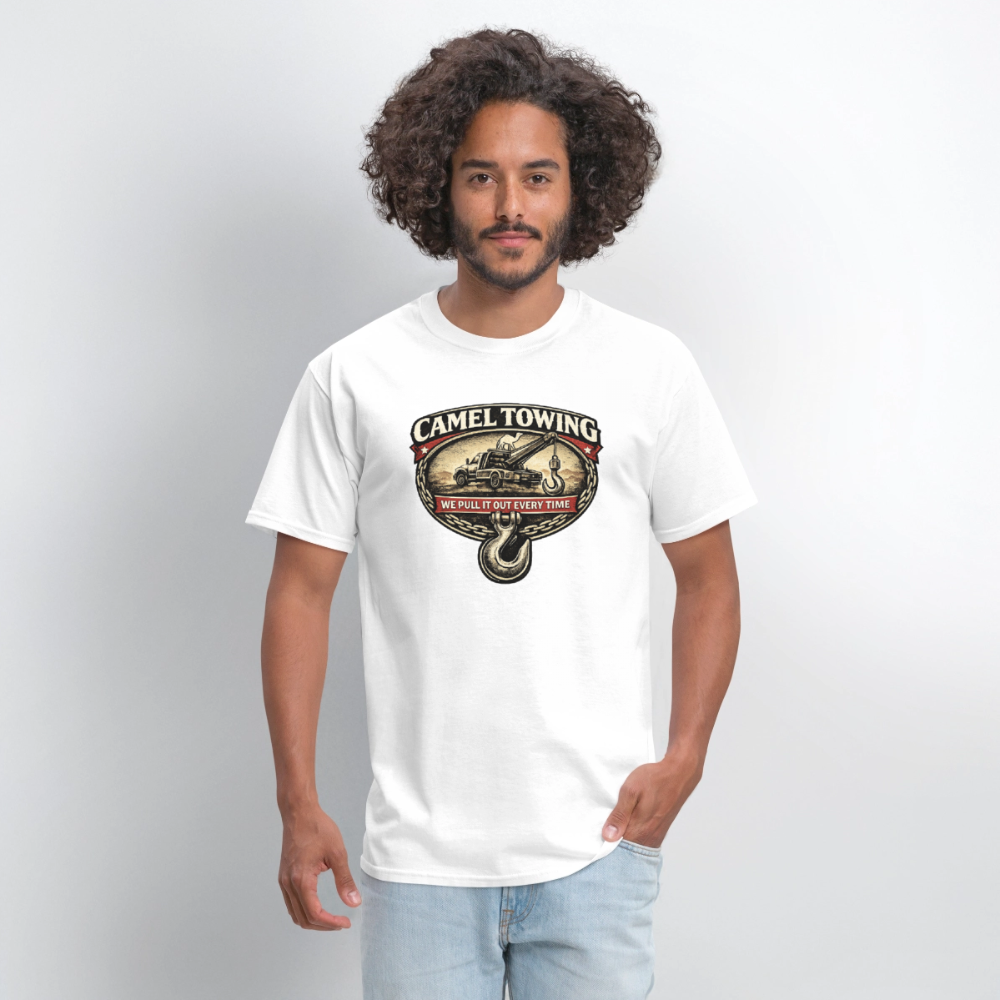 Camel Towing Funny Adult Humor T-Shirt Color: Red