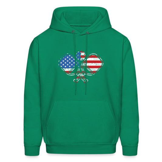 American Flag Pickleball Paddle Hoodie - kelly green