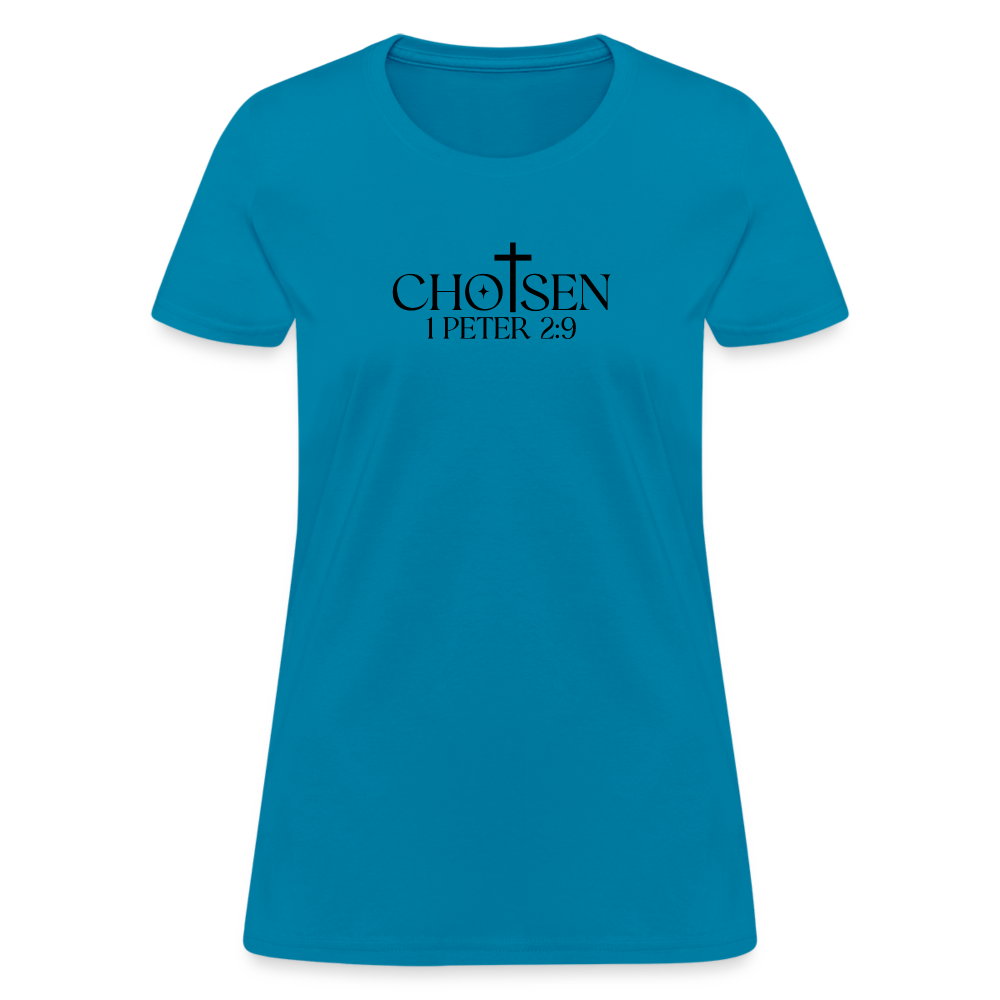 Chosen 1 Peter 2:9 Women's T-Shirt - turquoise